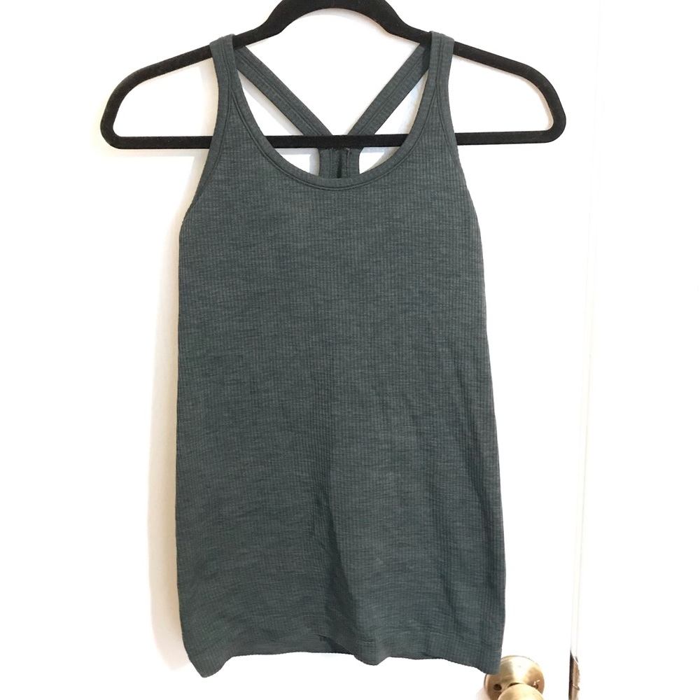 Olive Green Lululemon Ribbed Racerback Tank Size 6